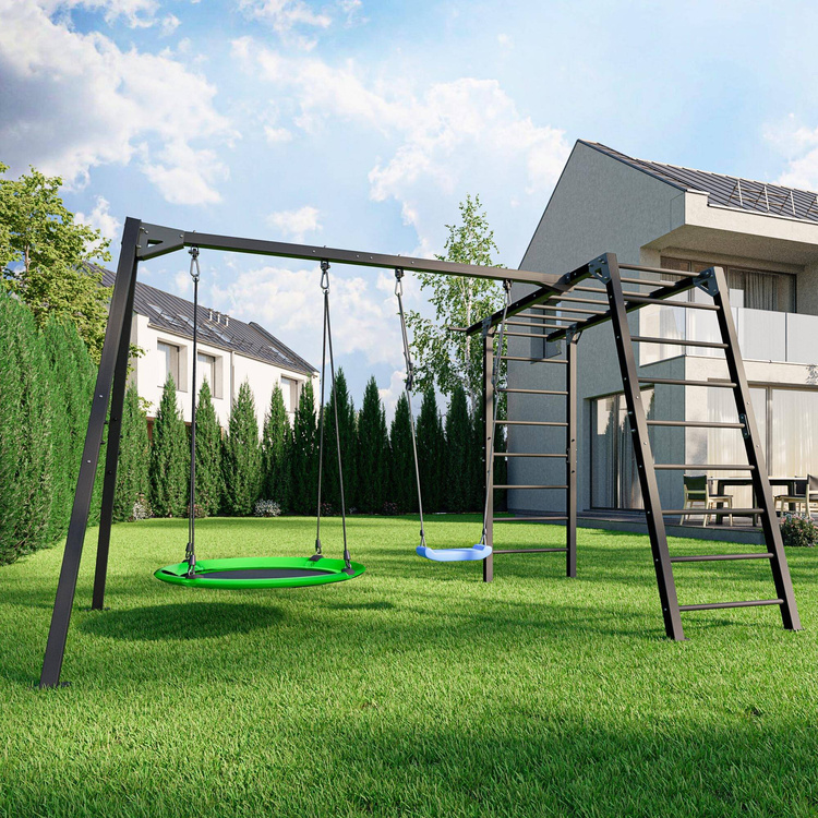 Huśtawka 2-stanowiskowa na łożyskach (dostawka do drabinki) PREMIUM MO-018 - Marbo Sport