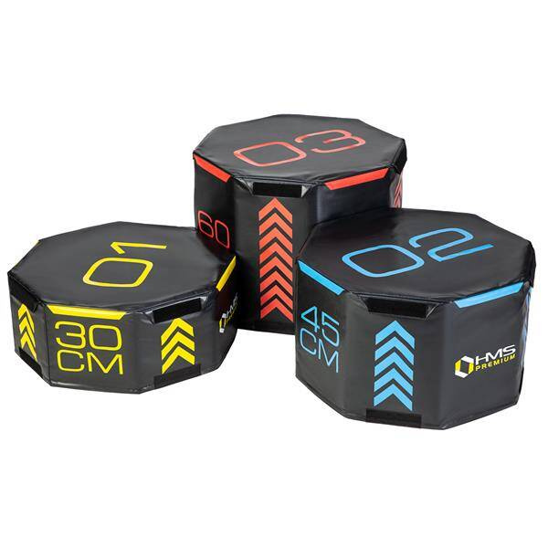Zestaw skrzynie plyometryczne octagon soft  (3 cześci) PYOBS01- HMS
