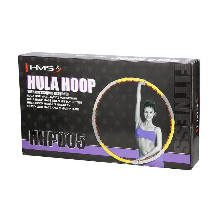 Hula hop masujący z magnesami HHP005 grey-yellow - HMS