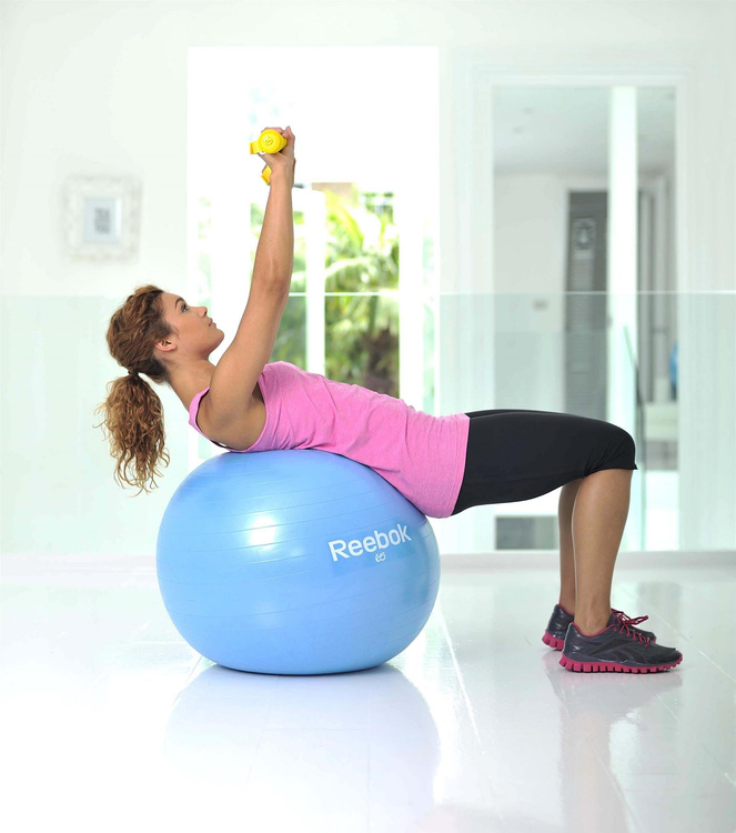Piłka gimnastyczna 65 cm 11016CY niebieska - Reebok