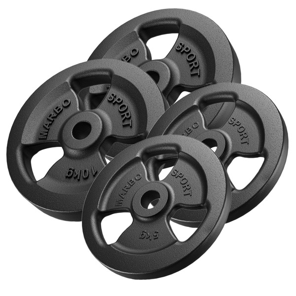 Zestaw obciążeń żeliwnych kierownica 30 kg / 2 x 10 kg + 2 x 5 kg - Marbo Sport