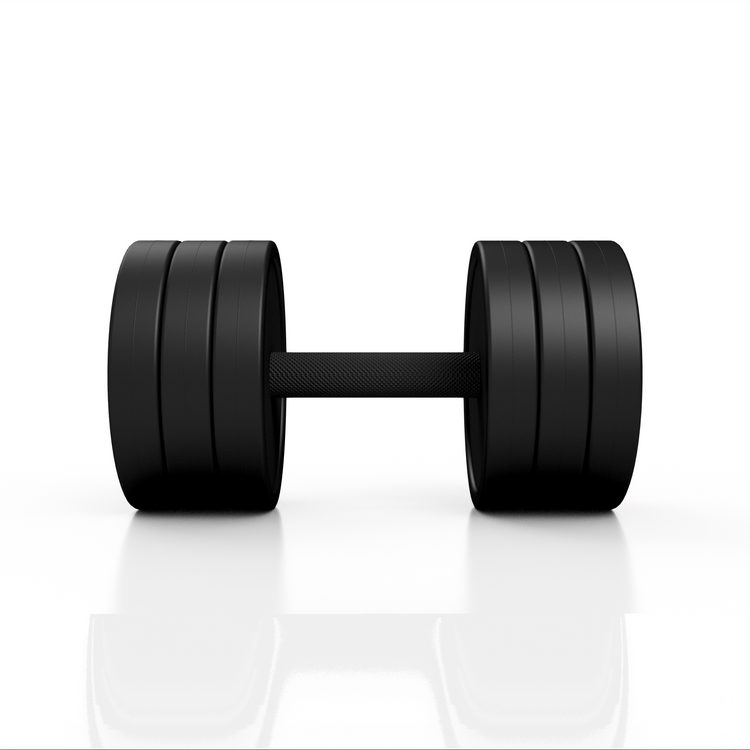 Hantla stalowa gumowana 22,5 kg czerwony połysk - Marbo Sport