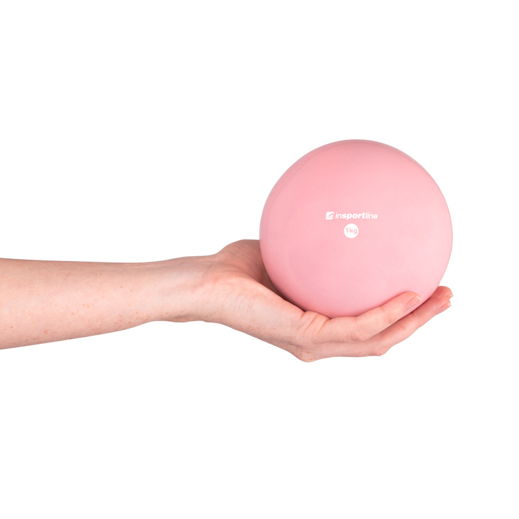 Piłka do jogi inSPORTline Yoga Ball 1 kg - Różowy