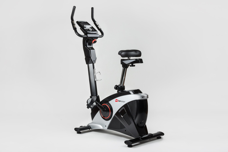 Rower elektryczno-magnetyczny HS-090H Apollo srebrny + mata - Hop Sport