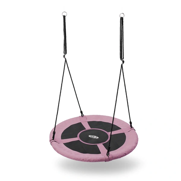 Huśtawka wisząca bocianie gniazdo Ø100 cm PINK - NILS