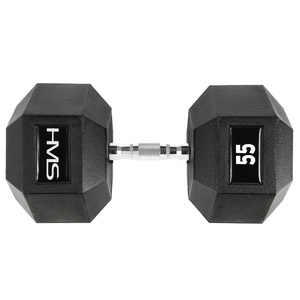 Hantla stalowa gumowana Hex Pro 55 kg - HMS