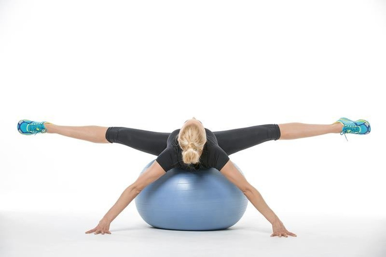 Piłka gimnastyczna YB01 65 cm niebieska - HMS