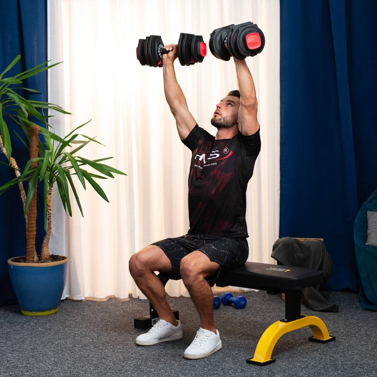 Zestaw regulowanych sztangielek SGR18 PRO 3w1 41 kg - HMS