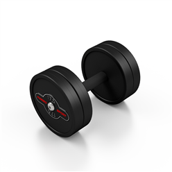 Hantla stalowa gumowana 17,5kg czarny mat - Marbo Sport