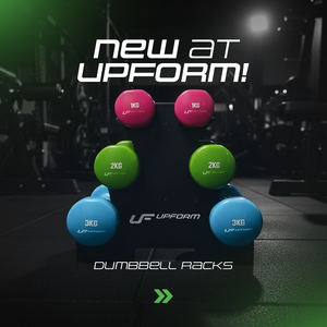Zestaw hantli fitness winylowych 12 kg ze stojakiem - UpForm