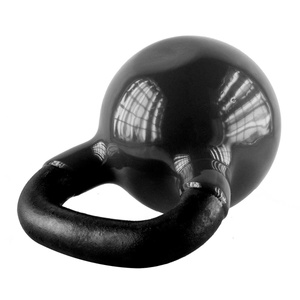Hantla winylowa żeliwna kettlebell czarna 16 kg - HMS