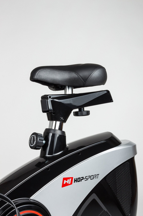 Rower elektryczno-magnetyczny HS-090H Apollo srebrny + mata - Hop Sport