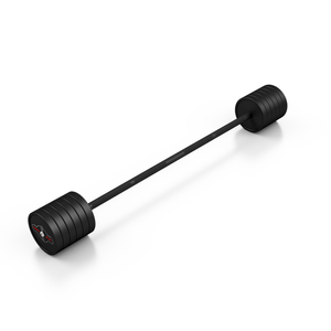 Sztanga gumowana prosta 55kg czarny mat - Marbo Sport