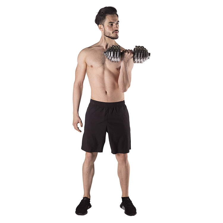 Sztangielki-sztanga w walizce chrom 2 x 15 kg STC30 - HMS