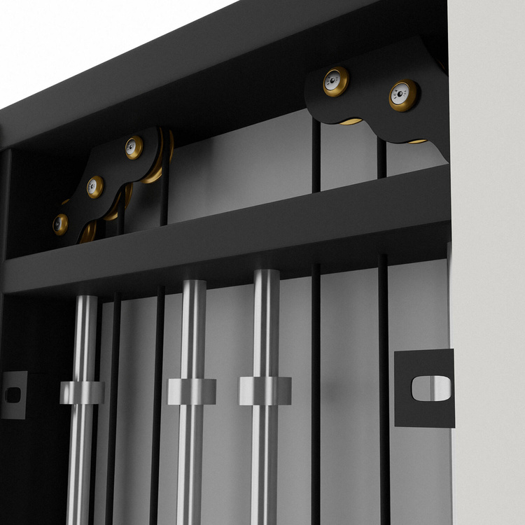 Brama przyścienna treningowa podwójna ze stosem BS302 - HMS