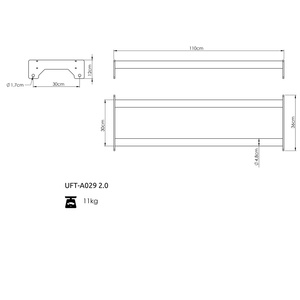 Półka na piłki do klatek RIG COMPACT 60x60 - UpForm