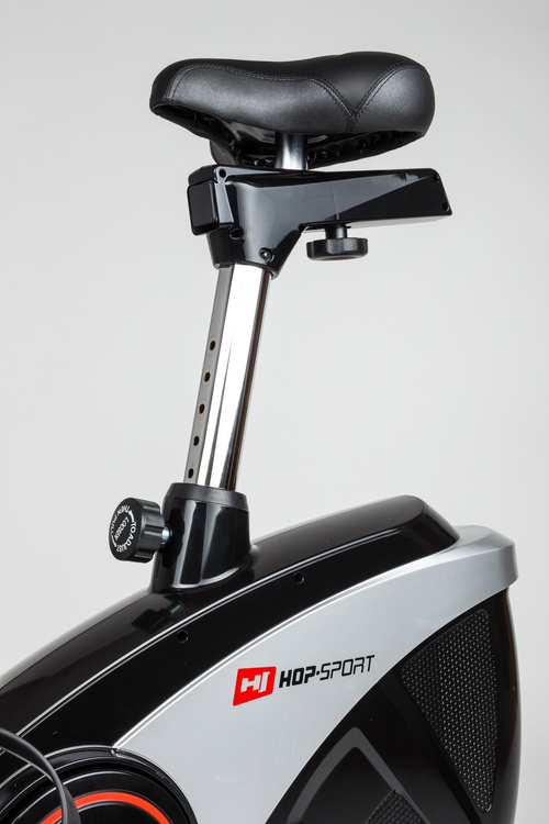 Rower elektryczno-magnetyczny HS-090H Apollo srebrny + mata - Hop Sport