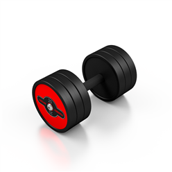 Hantla stalowa gumowana 20 kg czerwony połysk - Marbo Sport