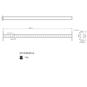 Belka łącząca z otworami 180 cm do klatek RIG PRO 80x80 - UpForm