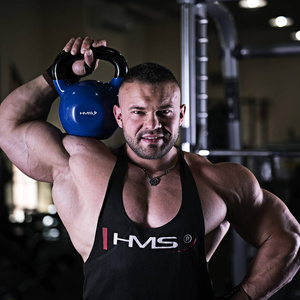 Hantla winylowa żeliwna kettlebell 12 kg - HMS