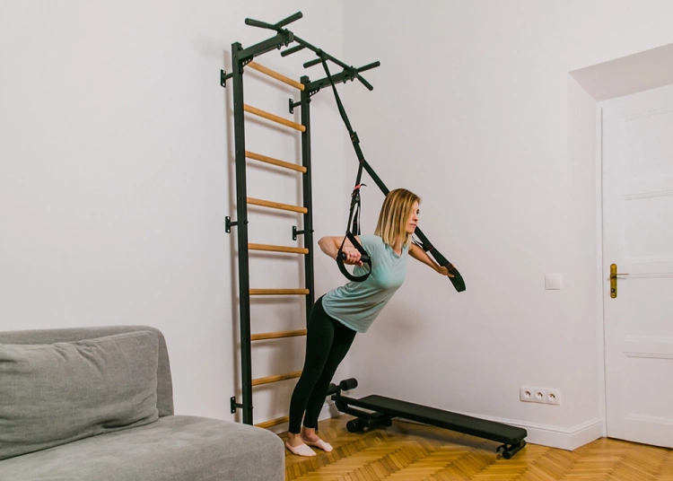 Czarna drabinka gimnastyczna BenchK 721B