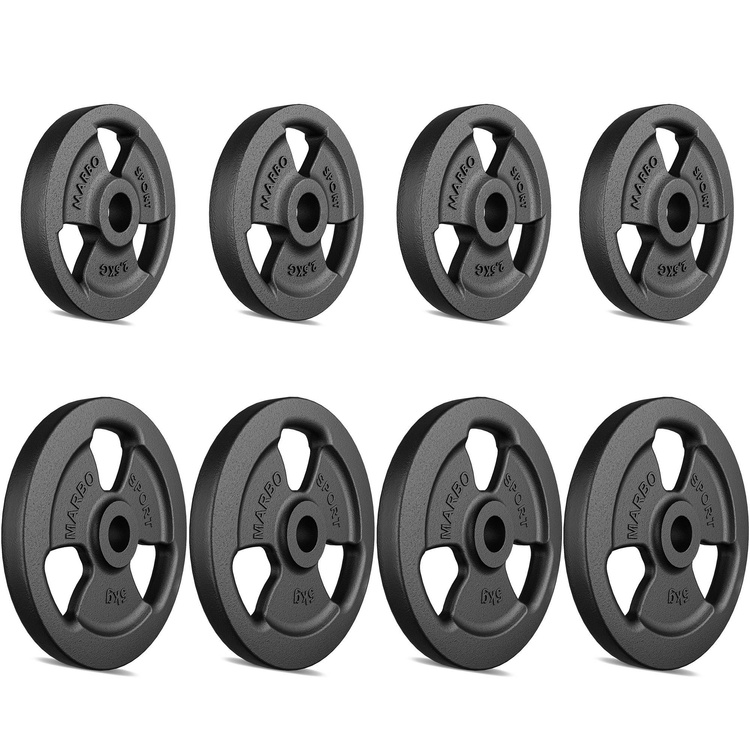 Zestaw obciążeń żeliwnych kierownica 30 kg / 4 x 5 kg + 4 x 2,5 kg - Marbo Sport
