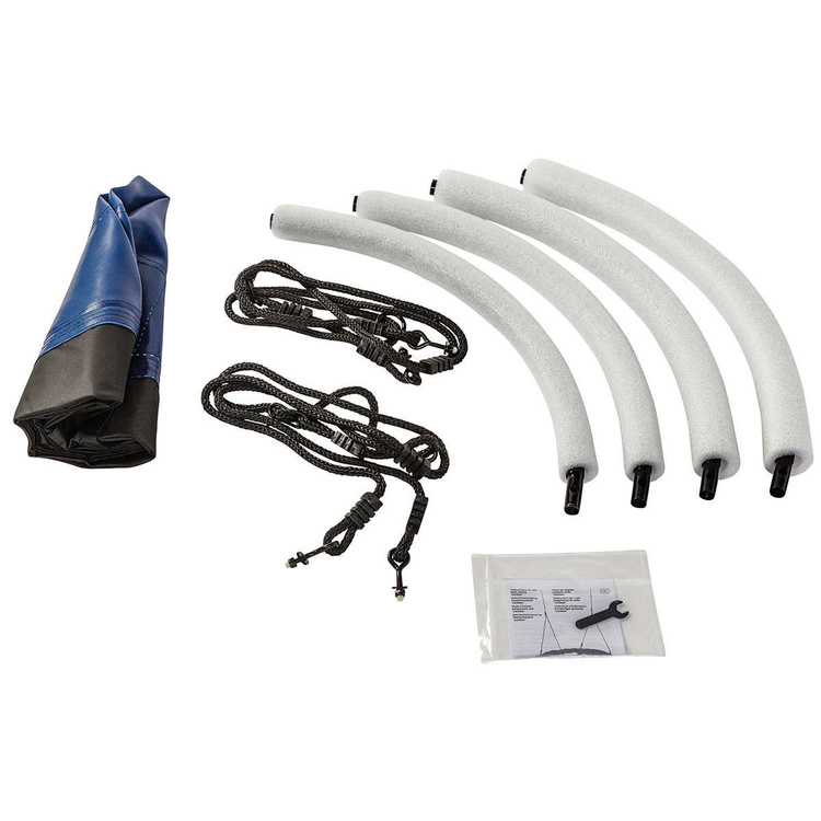 Huśtawka wisząca bocianie gniazdo Ø98 cm - niebiesko-czarna