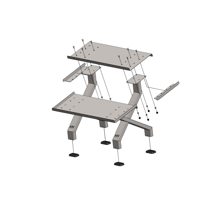 Stojak modułowy na hantle UX-S207 (3 moduły) - UpForm