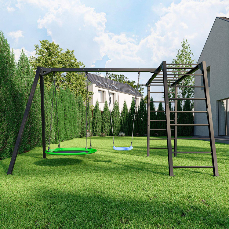 Drabinka PREMIUM - MO-016 + Huśtawka 2-stanowiskowa PREMIUM do drabinki - MO-018 - Marbo Sport