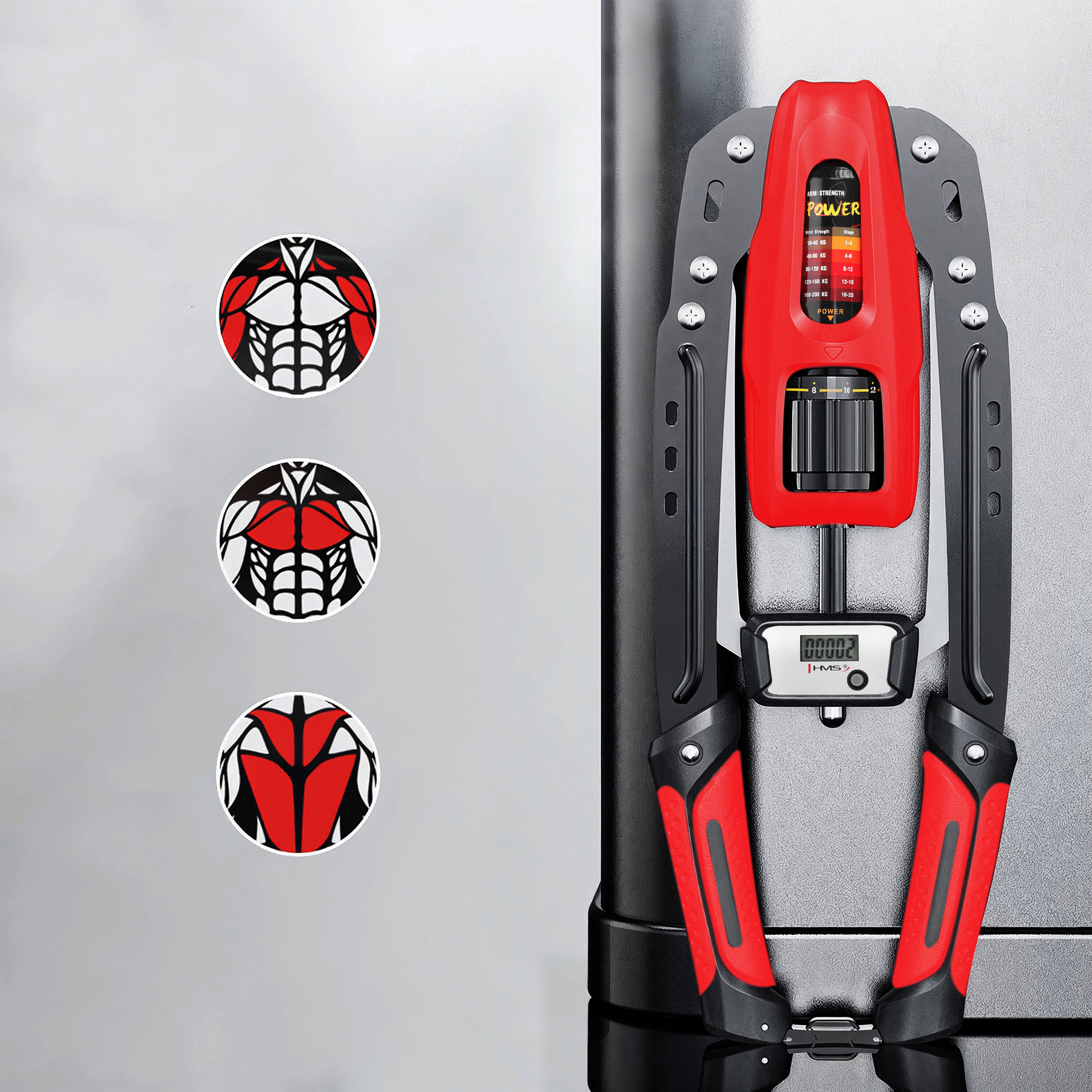 F1020 PRO HYDRAULICZNY ŚCISKACZ DO ĆWICZEŃ Z LICZNIKIEM HMS