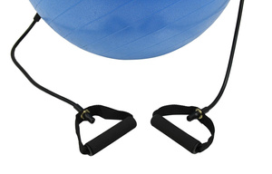 Piłka gimnastyczna Antiburst z gumami fitness BB 001TR 65 cm - Body Sculpture