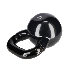 Hantla winylowa żeliwna kettlebell czarna 10 kg - HMS