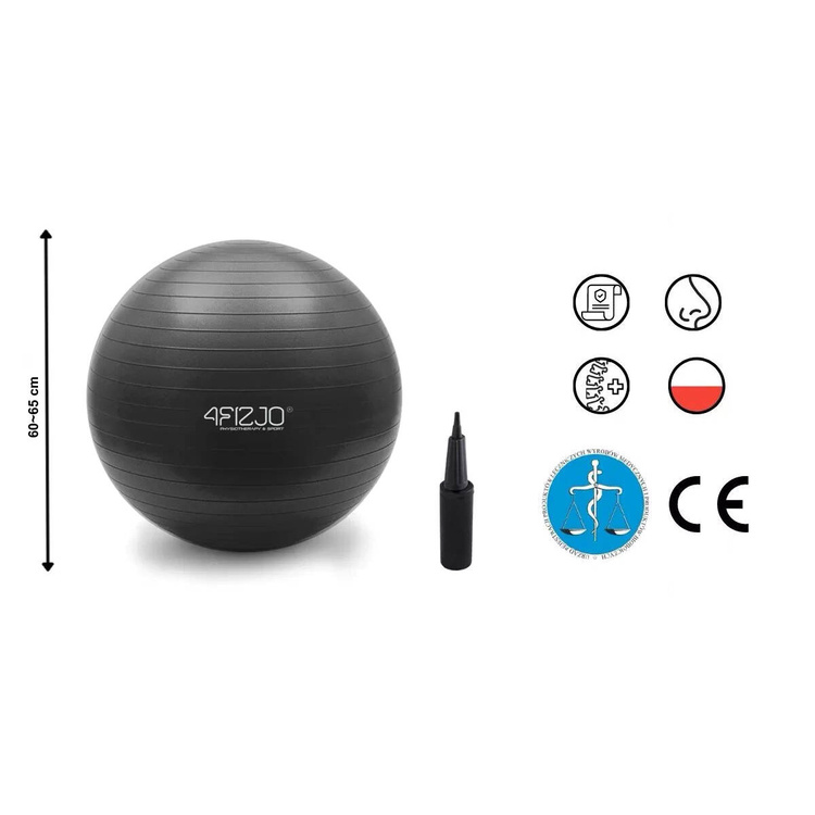 Piłka gimnastyczna dmuchana 75CM