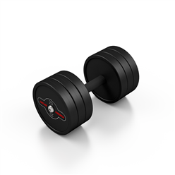 Hantla stalowa gumowana 20 kg czarny mat - Marbo Sport