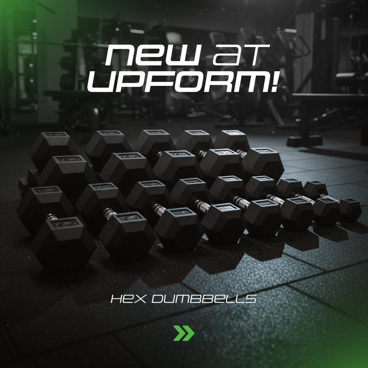Hantla żeliwna gumowana HEX 17,5 kg - UpForm