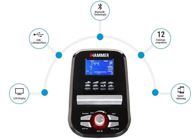 Rower treningowy CARDIO XT6 BT - Hammer