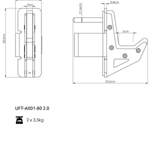 Uchwyty na sztangę do klatek RIG PRO 80x80 - UpForm