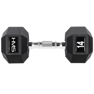 Hantla stalowa gumowana Hex Pro 14 kg - HMS