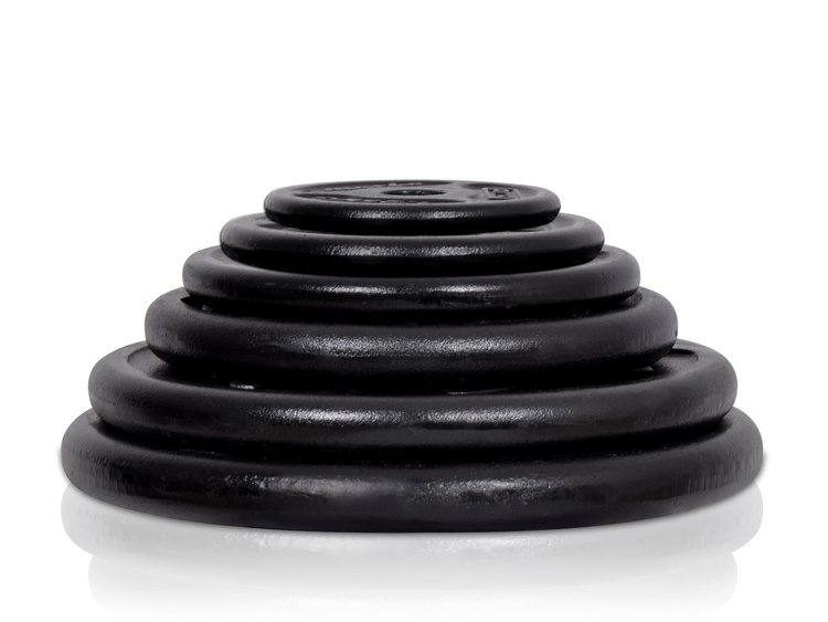 Zestaw gryfów wzmocnionych i obciążeń slim 113 kg - Marbo Sport