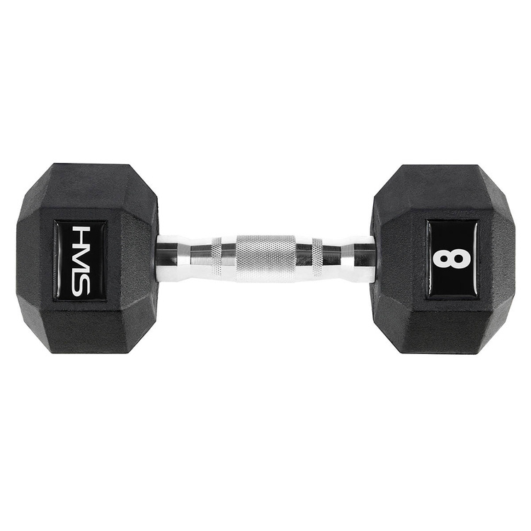 Hantla stalowa gumowana Hex Pro 8 kg - HMS