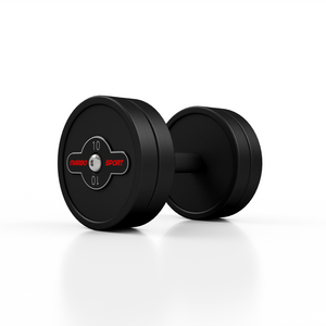 Hantla stalowa gumowana 10 kg czarny mat - Marbo Sport