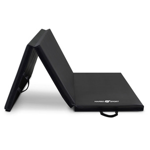 Materac gimnastyczny składany twardy z rzepami 180 x 90 x 5 cm czarny - Marbo Sport