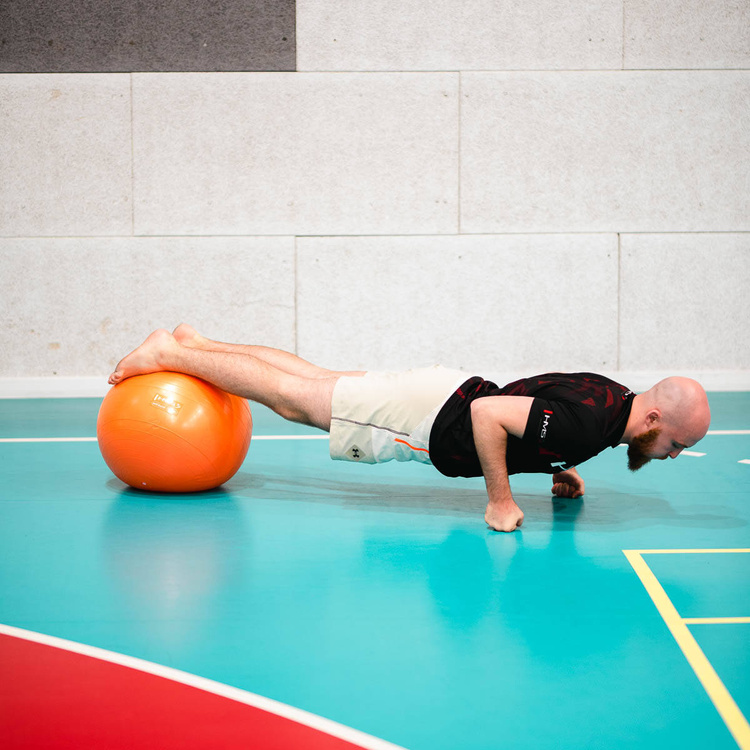 Piłka gimnastyczna Anti-Burst 55 cm pomarańczowa YB02N - HMS