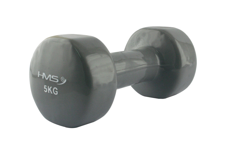Hantel żeliwny pokryty winylem 5 kg - HMS