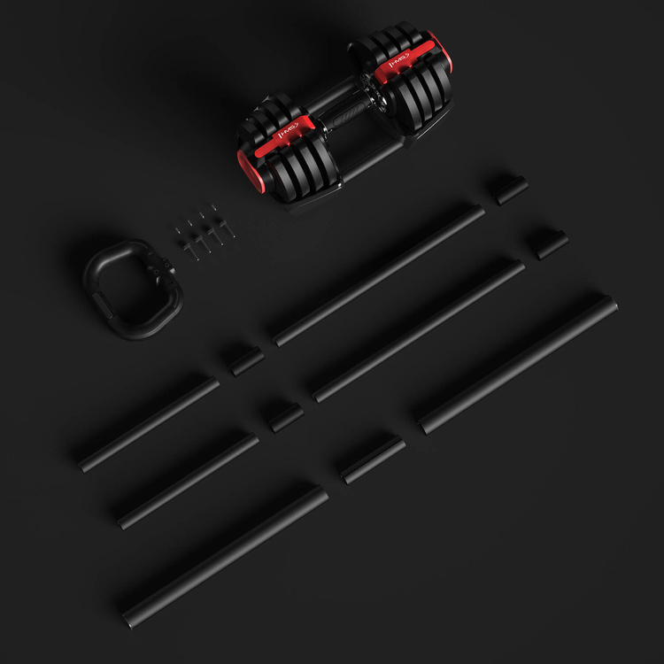 Zestaw regulowanych sztangielek SGR18 PRO 3w1 41 kg - HMS