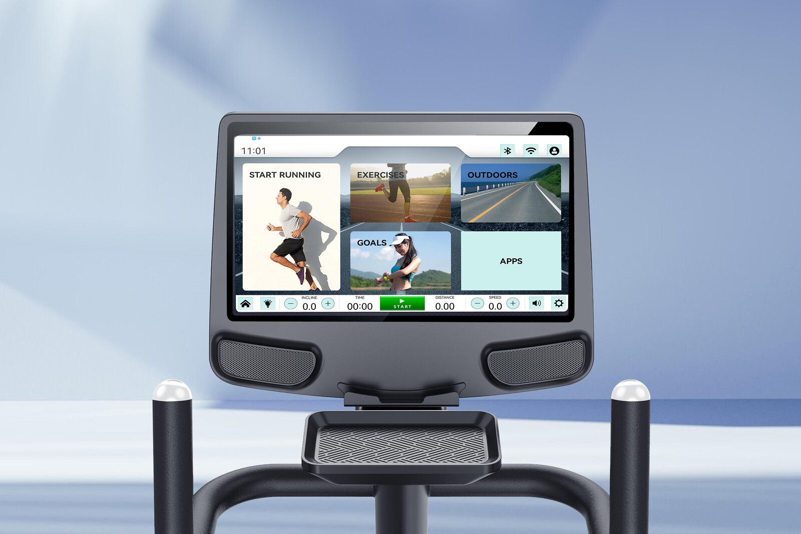 Rower treningowy elektromagnetyczny poziomy Gymost R11 V5 TFT