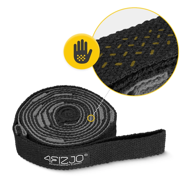 Taśma do rozciągania czarno-szara - 4FIZJO
