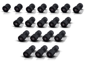 Hantla stalowa gumowana 12,5 kg czarny mat - Marbo Sport