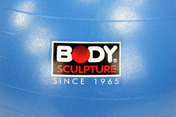 Piłka gimnastyczna Antiburst z gumami fitness BB 001TR 65 cm - Body Sculpture