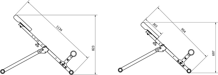 Ławka rzymska do grzbietu MH-L116 - Marbo Sport